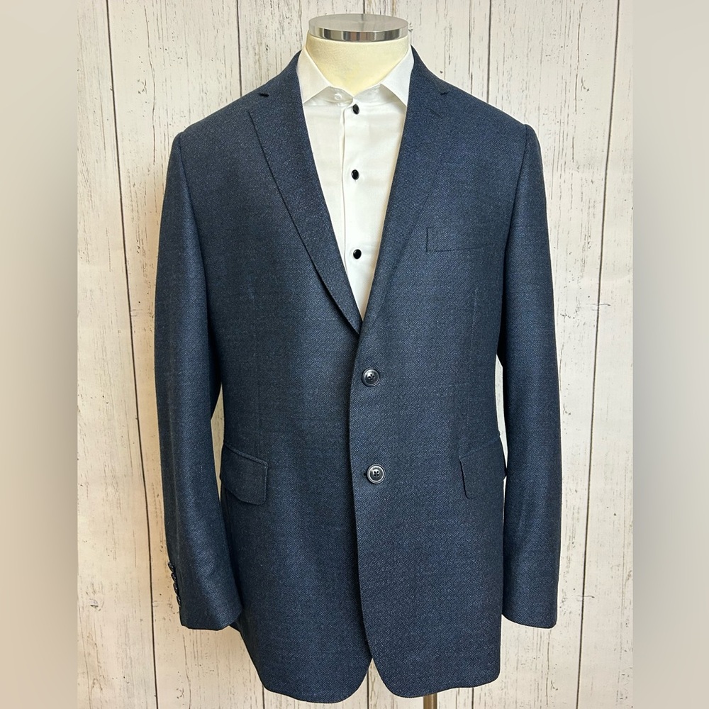 ETRO SpA Luxury Wool Cashmere Unstructured Blazer Size 56 Cross Hatching Pattern